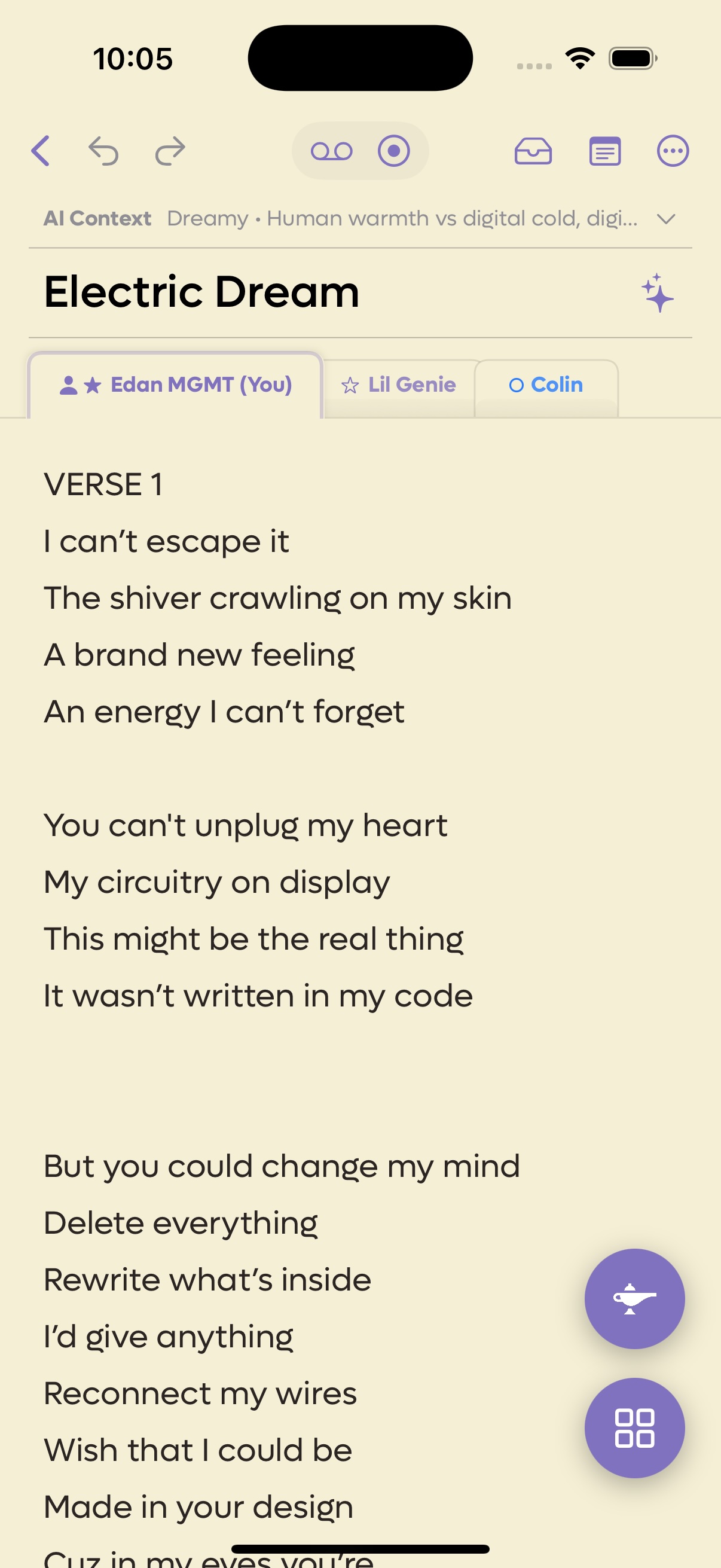 Real-time co-writing